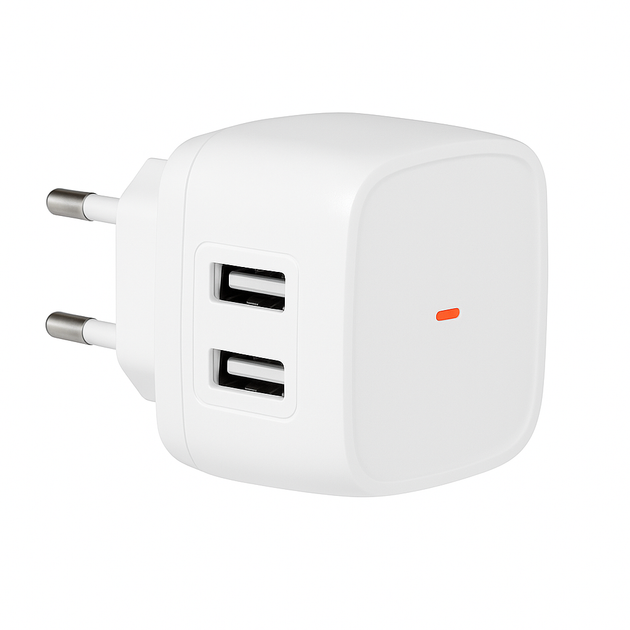 Зарядний пристрій KONI STRONG KS74 Lightning cable, 2 х USB, 2.1A, 10.5W, White - Фото 1 Зарядний пристрій KONI STRONG KS74 Lightning cable, 2 х USB, 2.1A, 10.5W, White - зображення 1