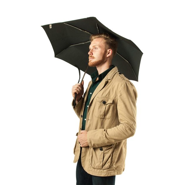 Зонт Fulton Miniflat-1 L339 Black черный механический складной с защитой от ультрафиолета 