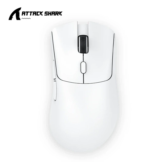 Мышь игровая Attack Shark R1 (сенсор PAW3311) беспроводная, белая - Фото 1 Мышь игровая Attack Shark R1 (сенсор PAW3311) беспроводная, белая - изображение 1