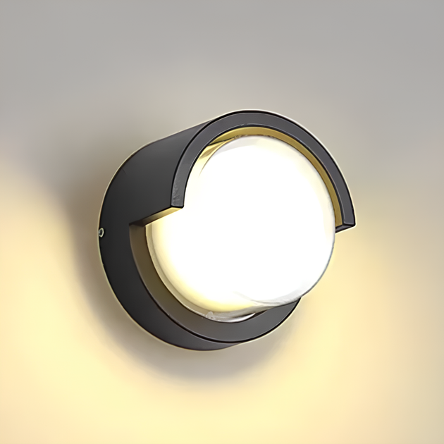 Уличный LED светильник 9W фасадный Velmax настенный круглый 3000K черный IP54 V-CTL-WL-008 - изображение 3