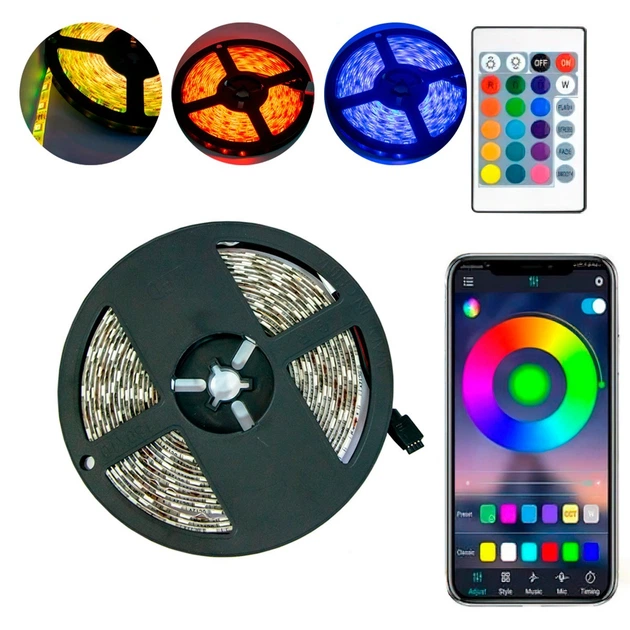 Стрічка світлодіодна 5м LED 5050 Smart BT APP RGB - зображення 2