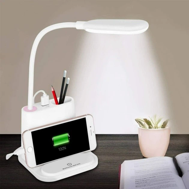 Розумна світлодіодна настільна лампа 3в1 з Power Bank біла - зображення 6