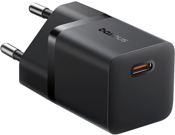 Зарядний пристрій Baseus GaN5 Fast Charger 1C 25W EU + Data Cable Type-C to Typ-C 100W Black (P10110909113-01) - зображення 3