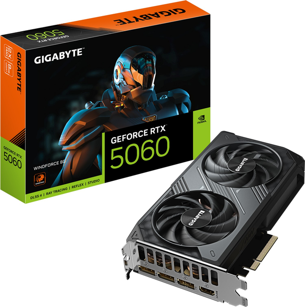 Karta graficzna Gigabyte PCI-Ex GeForce RTX 5060 WINDFORCE 8G 8GB GDDR7 (128bit) (2497/28000) (HDMI, 3 x DisplayPort) (GV-N5060WF2-8GD) - obraz 10