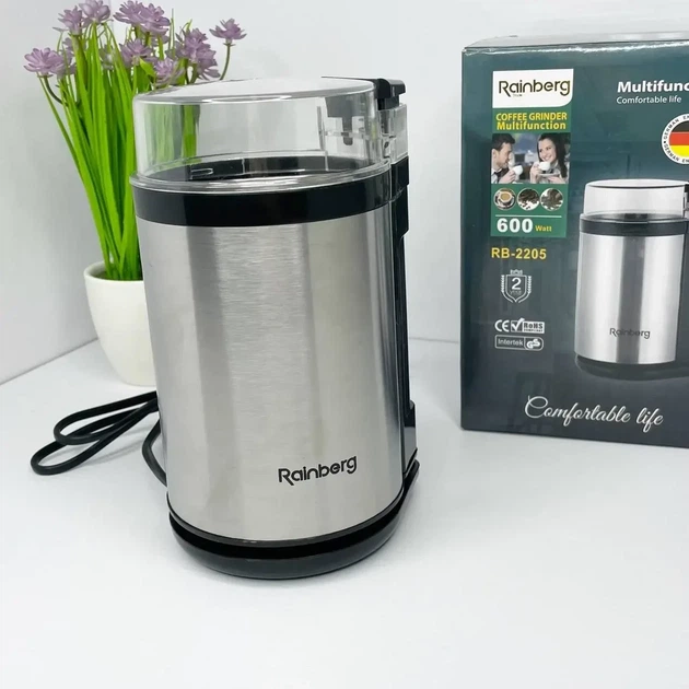 Мощная електическая кофемолка для дома Rainberg RB 2205 600 Вт - изображение 4