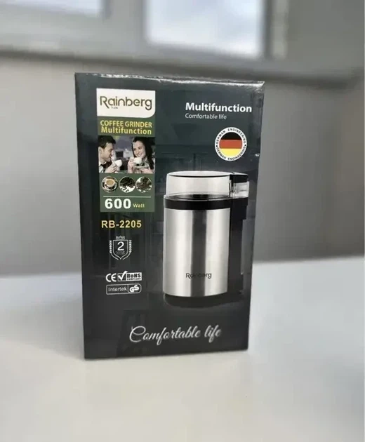Мощная електическая кофемолка для дома Rainberg RB 2205 600 Вт - изображение 5