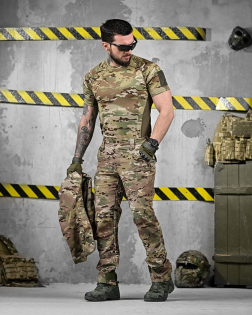 Тактический летний эластичный костюм 3 в 1 ветровка, штаны, футболка Combat Force Multicam S - изображение 5