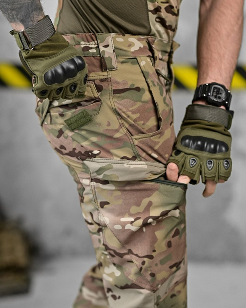 Тактический летний эластичный костюм 3 в 1 ветровка, штаны, футболка Combat Force Multicam L - изображение 8