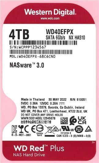 Жесткий диск WD Red Plus 4 TB (WD40EFPX) – фото, отзывы