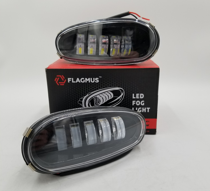 Фары противотуманные FLAGMUS Ланос, Сенс LED 5 линз (комплект 2шт) - изображение 2