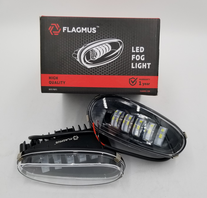 Фары противотуманные FLAGMUS Ланос, Сенс LED 5 линз (комплект 2шт) - изображение 4