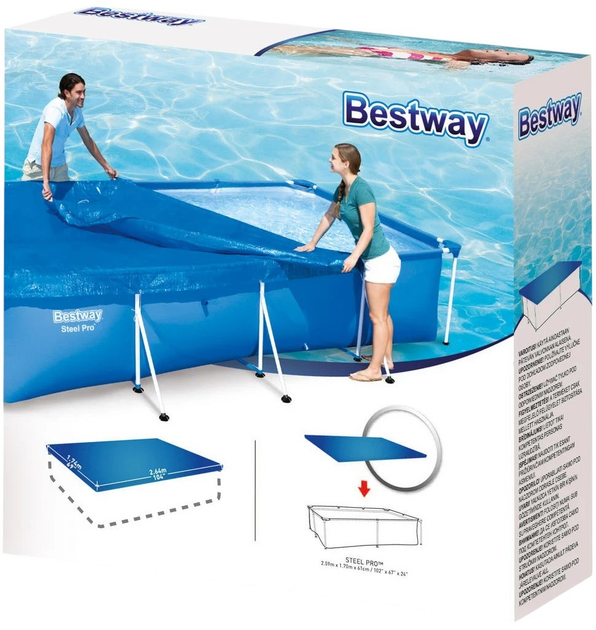 Накриття для басейну Bestway 259 x 170 см 58105 (0078257280230) - зображення 4