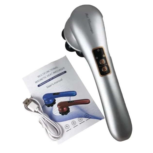 Массажер для тела ручной от целлюлита вибромассажер с подогревом Magnetic Heat Massager Инфракрасный магнитный - изображение 3