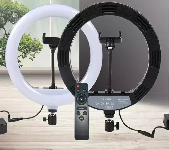 Кільцева LED-лампа YQ-320B (30 см) з тримачем телефона для б'юті селфі Ring Light - зображення 5