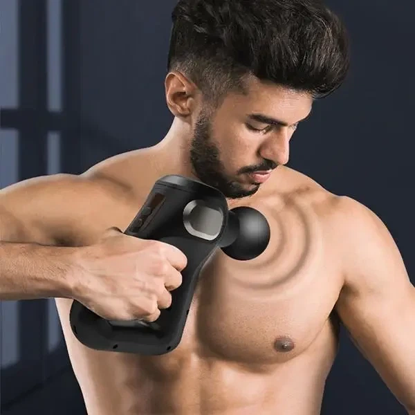 Ударный массажер для мышц тела Fascial Gun KH-750 - изображение 6