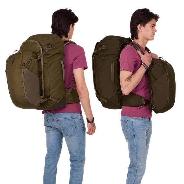 Рюкзак Thule Landmark Travel Pack 70L TLPM-270 Deep Khaki (7121897) - Фото 3 Рюкзак Thule Landmark Travel Pack 70L TLPM-270 Deep Khaki (7121897) - изображение 3