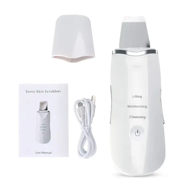 Ультразвуковой скраббер портативный для чистки лица Face Cleaner 8816 / Очиститель поров / Скрабер лифтинг - изображение 6