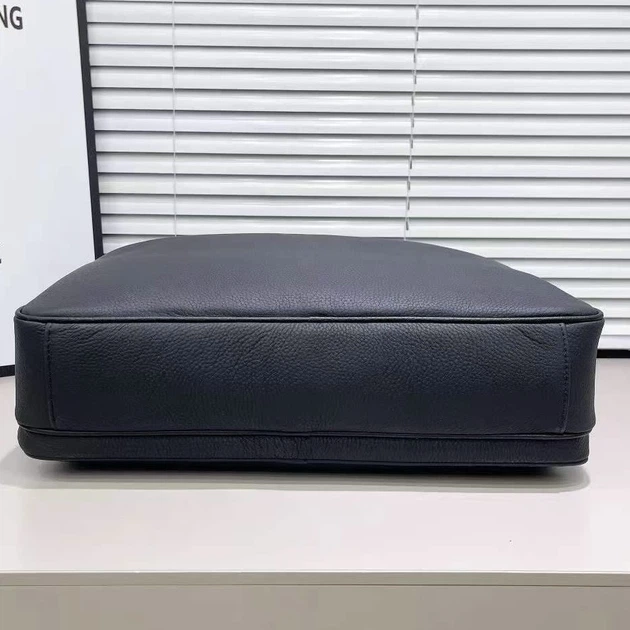 Шкіряна чоловіча ділова сумка для ноутбука 40x27x10, офісний портфель Tiding Bag 56901, чорний - зображення 8
