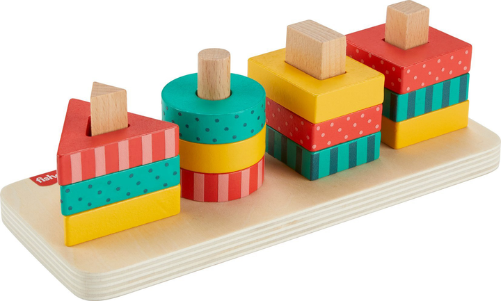 Zabawka dla niemowląt Mattel Wood sorter kształtów drewniana HXV05 (194735238187) - obraz 2