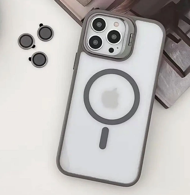 Чехол Primo Support MagSafe для iPhone 14 Pro с защитой камер - Grey - изображение 4