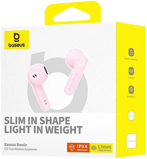 Słuchawki Baseus Bowie E16 Pink (A00061900413-01) - obraz 6