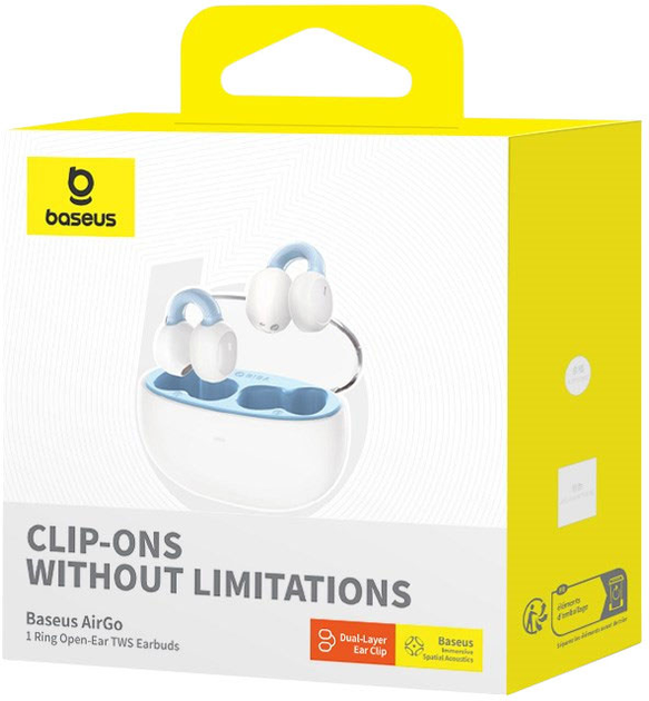 Słuchawki Baseus AirGo 1 Ring TWS Blue-White (A00069201223-00) - obraz 6