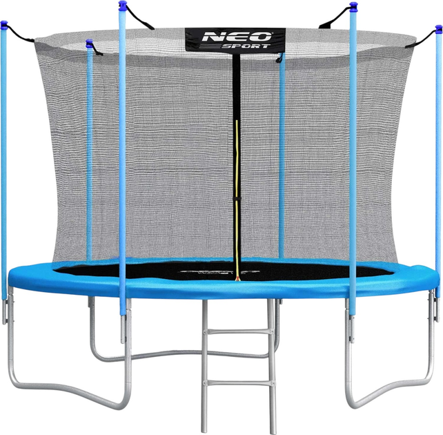 Trampolina ogrodowa Neo Sport 183 cm z siatką wewnętrzną i drabinką Blue (NS-06W181) - obraz 1