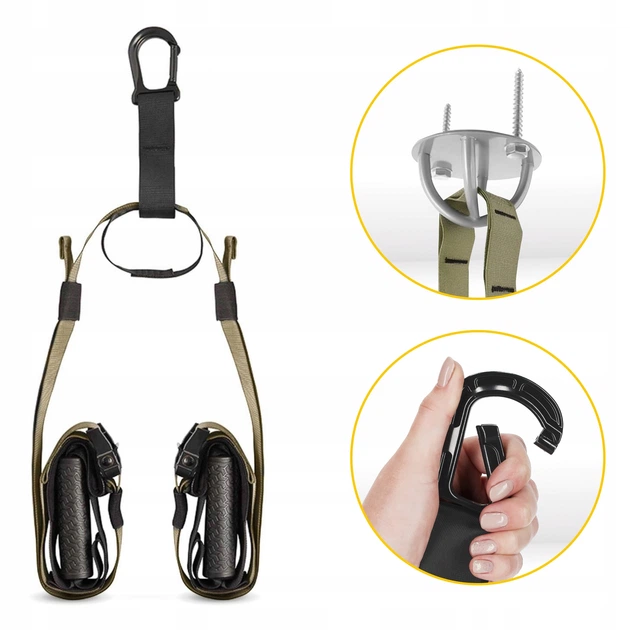 Петли для функционального тренинга 4FIZJO TRX Black/Khaki (P-5907739311023) - изображение 4