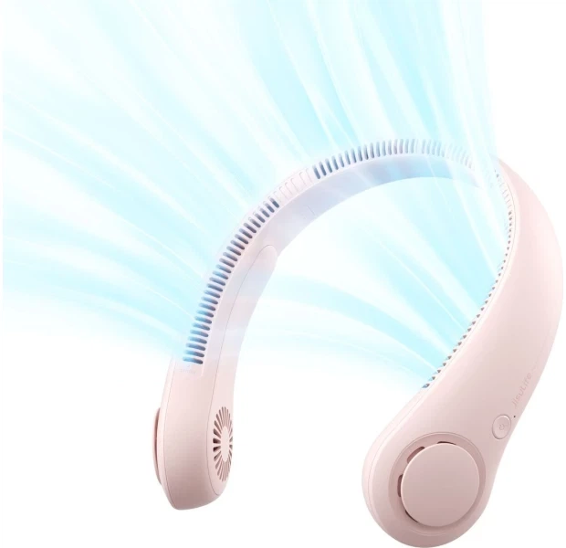 Вентилятор на шею FA14 Jisulife Neck Fan Life3 портативный, 4000Mah, 13 часов работы Розовый - изображение 2