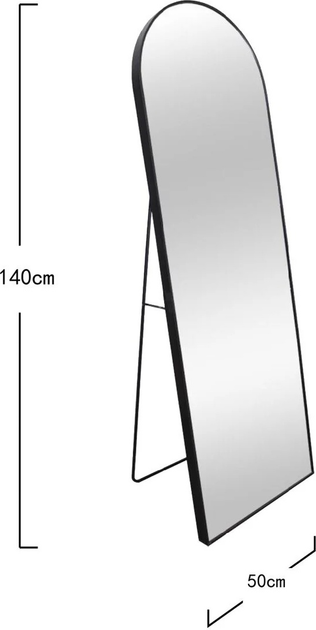 Дзеркало підлогове Homla ELORA 140 x 50 см Black (5904183872049) - зображення 6