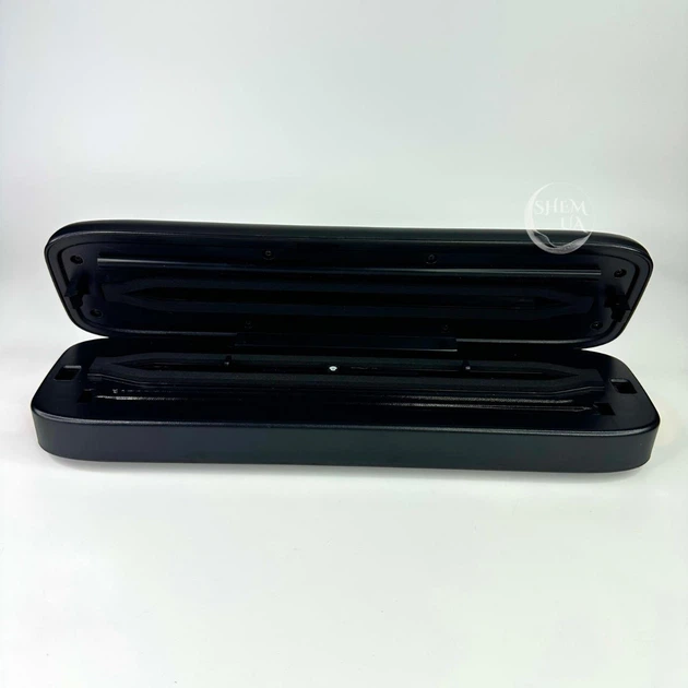Домашний вакууматор для еды Vacuum Sealer 120Вт от сети, бытовой вакуумный упаковщик для пищевых продуктов с дисплеем + 10 вакуумных гофрированных пакетов Черный VLH-082-Black - изображение 4