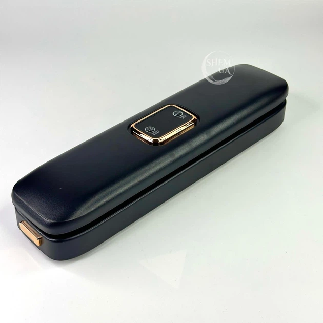 Домашний вакууматор для еды Vacuum Sealer 120Вт от сети, бытовой вакуумный упаковщик для пищевых продуктов с дисплеем + 10 вакуумных гофрированных пакетов Черный VLH-082-Black - изображение 8