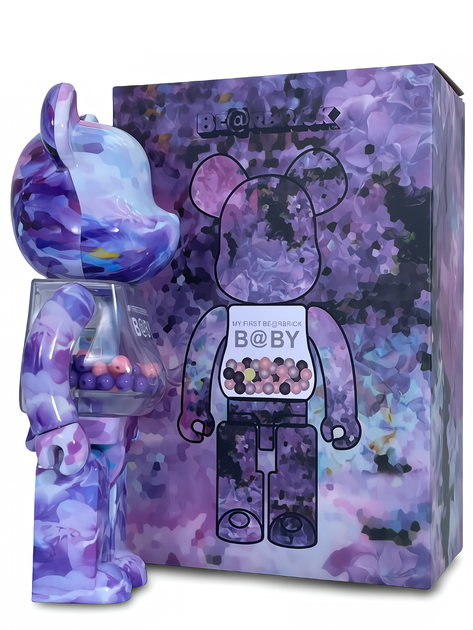 Статуетка Bearbrick x My First Baby x Macau 2023 400% 28 см Medicom Toy Мазки художника - зображення 4