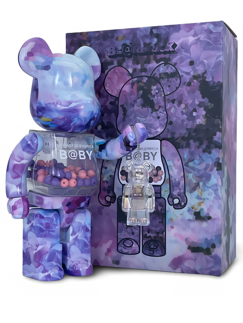 Статуетка Bearbrick x My First Baby x Macau 2023 400% 28 см Medicom Toy Мазки художника - зображення 6