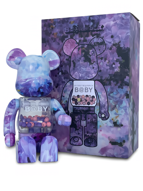 Статуетка Bearbrick x My First Baby x Macau 2023 400% 28 см Medicom Toy Мазки художника - зображення 7