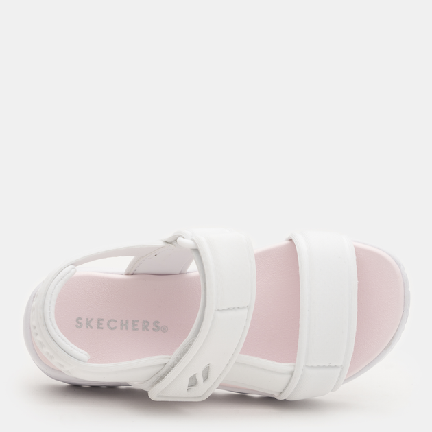 Дитячі спортивні сандалії для дівчинки Skechers Uno Lite Sandal 310372L WHT 27.5 Білі (198376981389) - зображення 5