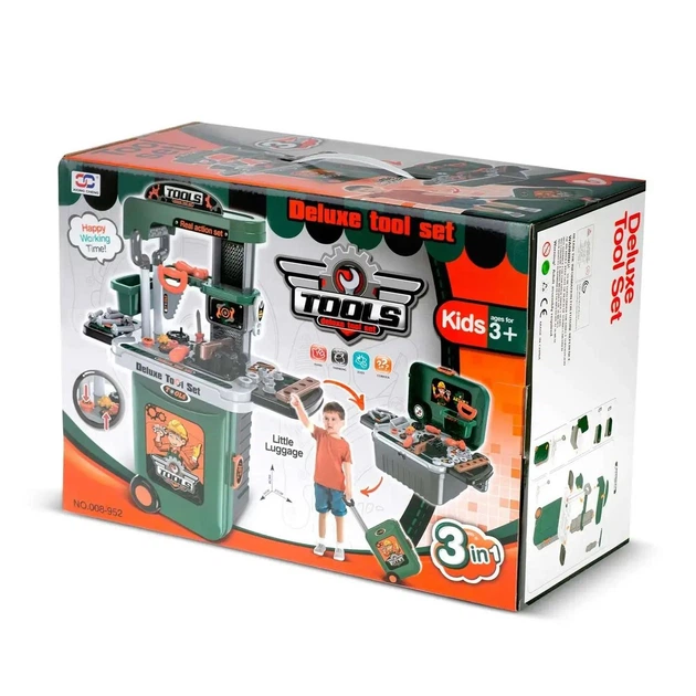 Игровой набор мастерская Ricokids 3 в 1, детская мастерская с инструментами - изображение 3