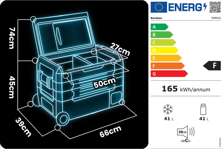 Lodówka turystyczna Berdsen Icemax 400 12/230V 40 L Black-Grey (5903890626570) - obraz 8