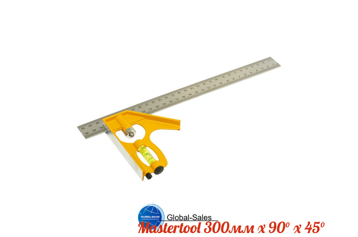 Угольник столяра Mastertool 300мм x 90° x 45° (30-3510) - Фото 1 Угольник столяра Mastertool 300мм x 90° x 45° (30-3510) - изображение 1