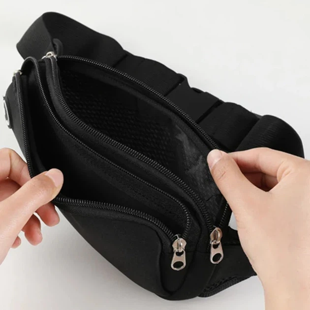 Спортивная сумка для бега на пояс для телефона Run Bag черная (GS-184119) - изображение 6