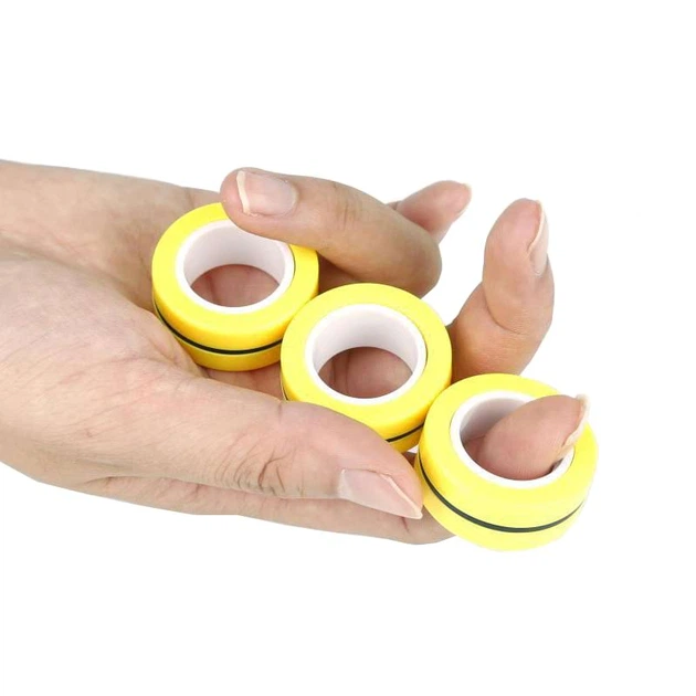 Магнитный фиджет спиннер кольца Magnetic Rings желтый (AS-179724) - изображение 5