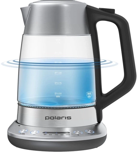 Электрочайник Polaris WIFI IQ Home Matte PWK 17115CGLD 1.7 л серебристый - изображение 2