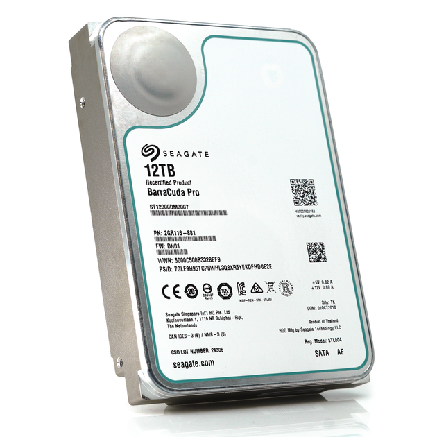 Жорсткий Диск Seagate BarraCuda Pro 12TB SATA III (ST12000DM0007) Factory Recertified - Refurbished - изображение 2