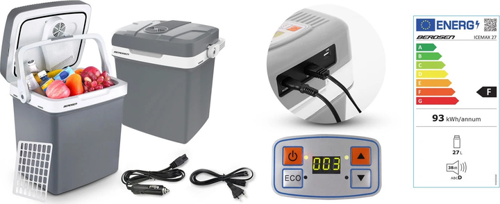 Lodówka turystyczna Berdsen Icemax 26 L 12/230V Grey (5902854516674) - obraz 4