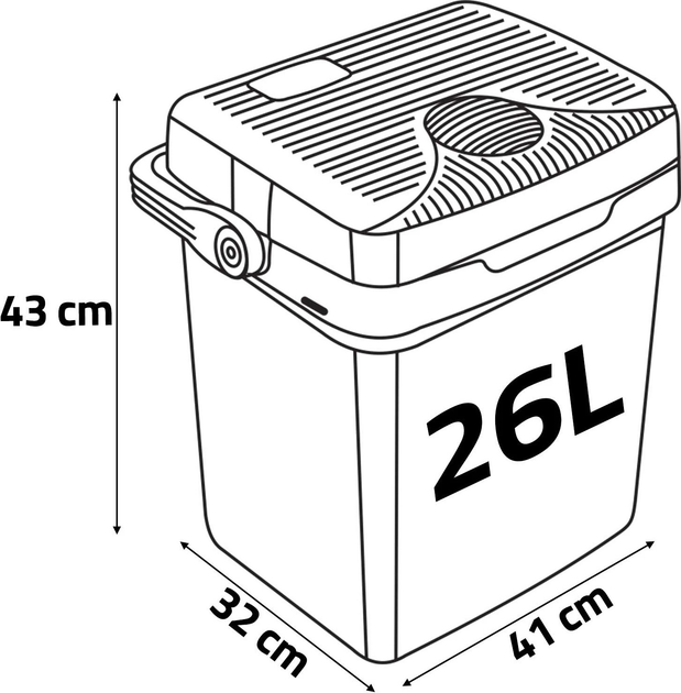 Lodówka turystyczna Berdsen Icemax 26 L 12/230V Grey (5902854516674) - obraz 8