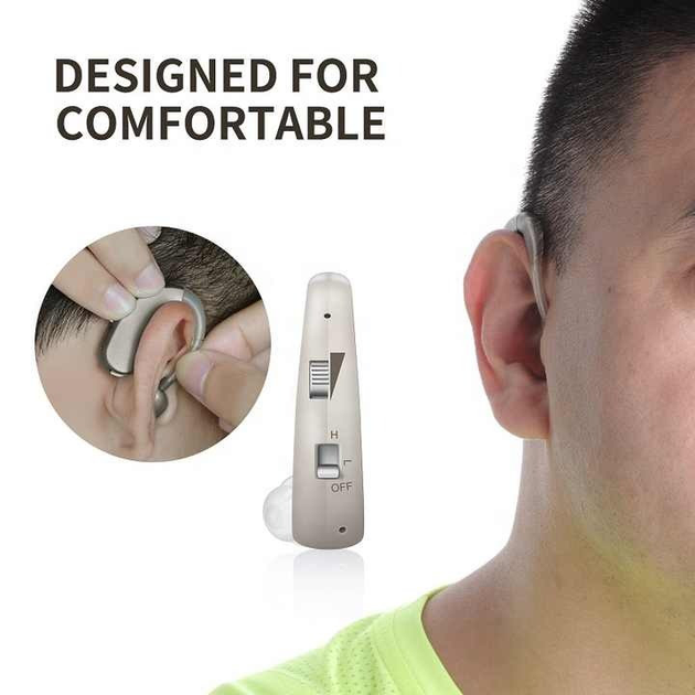 Аккумуляторный слуховой аппарат для усилиния звука USB/ цифровые наушники для слуха Tecnologia Audifono Gold - изображение 5