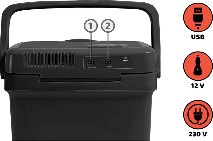 Холодильник туристичний Berdsen Icemax 29 л 12/230В Black (5903890618186) - зображення 8