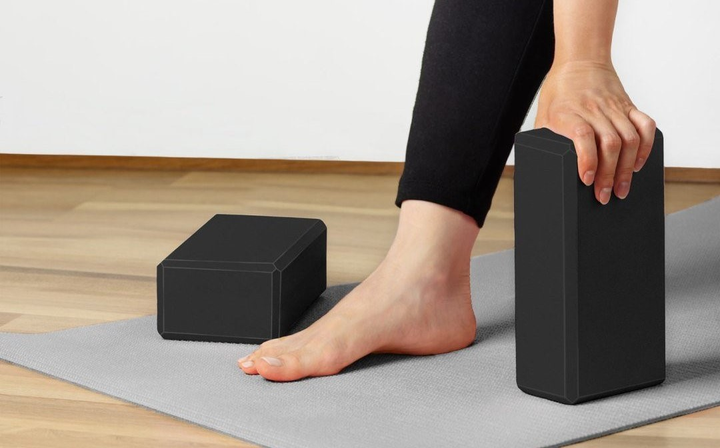 Kostka do jogi Neo Sport piankowa zestaw 2 sztuki ns 962 czarna (5903890620585) - obraz 8