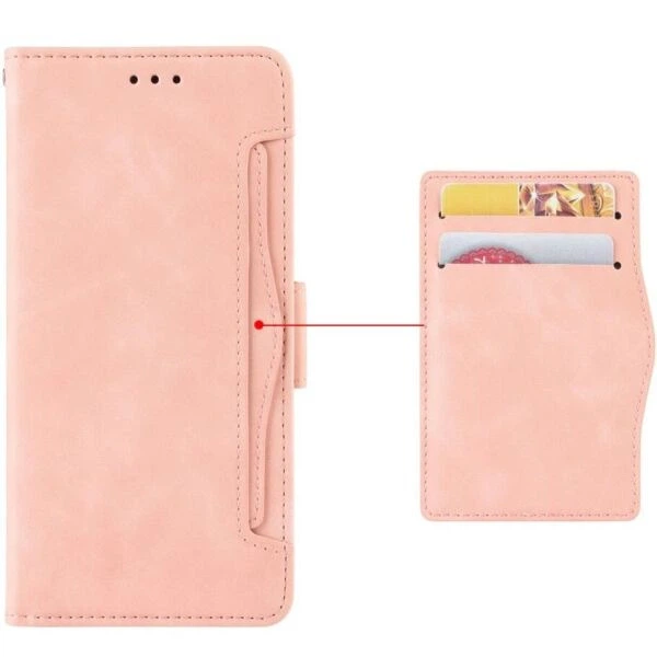 Чехол-книжка с кармашками Deexe Wallet Stand для Infinix Note 50 Pro Plus - Pink - изображение 3