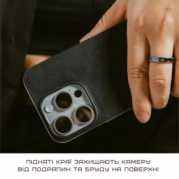 Чехол Nomad Magnetic Leather Back Horween для iPhone 16 Pro Max Черный (NM01363385) - изображение 2